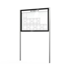 Vitrine extérieure sur poteaux Edge 80