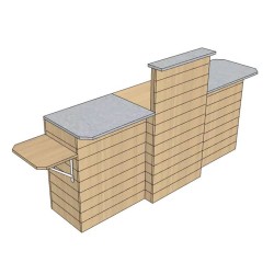 Meuble d'encaissement bois en ligne