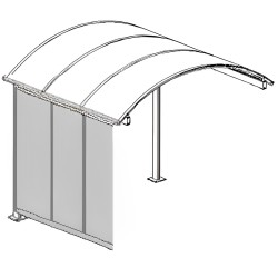 Abri multi-usage latéral thermolaquée