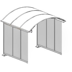 Abri multi-usage latéral thermolaquée