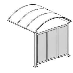 Abri multi-usage latéral thermolaquée